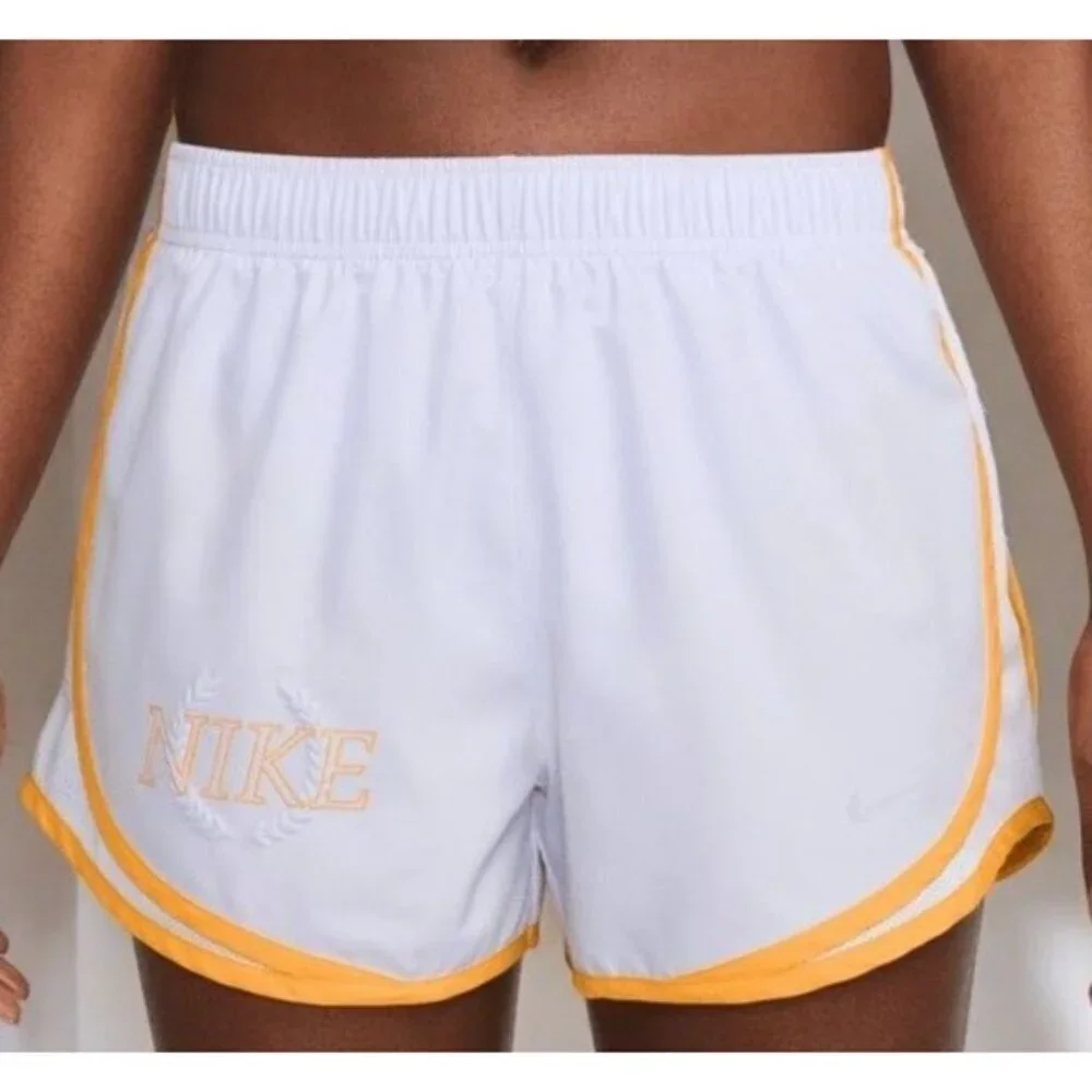 Nike Womens Running Training Shorts Elastic Dri-fit Tempo Graphic Blue NEW XS - Picture 2 of 6